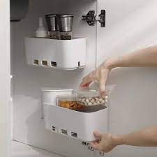 Maybe you would like to learn more about one of these? Amazon Com Under Sink Organizer And Storage Kitchen Bathroom Under Sink Cabinet Sliding Pull Out Storage Drawer Tray Caddy Organizer Wall Mount Inside Cabinet Door Organizer Holder White 2pcs Kitchen Dining