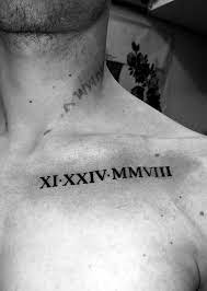 Roman Numeral Tattoo | Roman numbers tattoo, Small chest tattoos, Roman tattoo