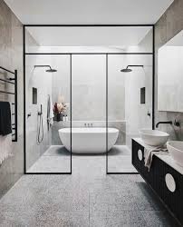 Finish the design by using basic, white subway tiles to frame the focal wall. Bathroom Inspiration All Of Architecture My Living Interior Design Is The Definitive Resource Modern Small Bathrooms Master Bathroom Design Large Bathrooms