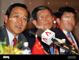 Malaysia's Tourism Minister Leo Michael Toyad, left, speaks as Japan's Vice  Minister of International Affairs in the Land, Infrastructure and Transport  Ministry Hayao Hora, center, and South Korea's Vice Tourism Minister Lim