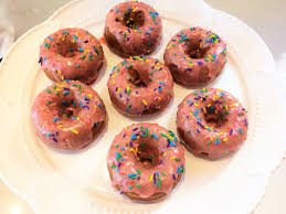 Beignes Beignets Cuits Au Four A La Fraise Christmas Food Doughnut Recipe Desserts