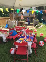 Kids Tables 4 Tables And 25 Red Folding Chairs All Kids Size Local Party Supply Rental Amazon Paper Toddler Birthday Party Outdoor Play Spaces Blue Napkins