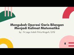 We did not find results for: Mengubah Operasi Garis Bilangan Menjadi Kalimat Matematika Youtube