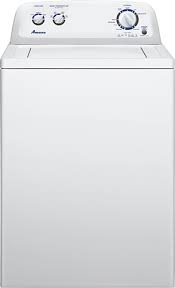 On the bottom side of the . Best Buy Amana 3 4 Cu Ft 8 Cycle Top Loading Washer White Ntw4630yq
