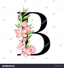 The banana is the fruit of Alphabet Letter B Monogram Floral Design Stock Illustration 1376215652 Shutterstock