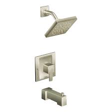 Never install a 90 degree fitting under ground except when used at the base of a vertical plumbing stack. Moen 90 Degree Bathtub And Shower Valve Trim Set Positemp Technology 1 Handle Brushed Nickel Valve Sold Separately Ts2713bn Rona