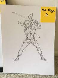 Male Ninja Sketch #6 Drawing by Warrior Spirit | Saatchi Art