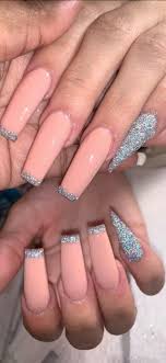 • acrylic nail brush or just tiny paint brushes. Naeedaboo Peach Nails Peach Acrylic Nails Gold Acrylic Nails