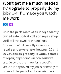So the next day i dragged myself in, coughing, ill, and virulent to the office. Boss Refuses To Buy Employee A New Computer Cue Malicious Compliance