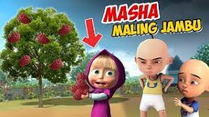 Masha and the bear, cartoon wallpapers. Masha And The Bear Maling Jambu Upin Ipin Marah Gta Lucu Youtube