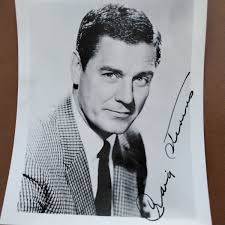 Craig Stevens SIGNED 4x5 Photo 60s TV Movie Actor "Peter Gunn" Deadly Mantis
