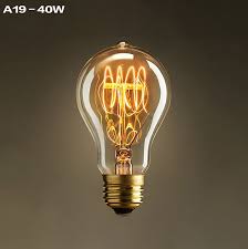 A19 Incandescent Bulbs Vintage Edison Light Bulbs E27 Antique Light Clear Glass 40w 120v 220v Edison Bulb Lamp Home Decoration Bulb Vintage Vintage Edisona19 Incandescent Bulb Aliexpress