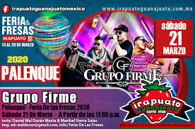 Crie o seu próprio logo brilhante em poucos minutos com o criador de logotipo grátis graphicsprings. Grupo Firme Palenque Feria De Las Fresas 2020 Sabado 21 De Marzo Irapuato Guanajuato Irapuato Guanajuato Mexico Irapuatoguanajuato Com Mx