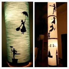 Upcycled Ikea Lamps Mary Poppins Peter Pan Disney Home Decor Disney Decor Disney Crafts