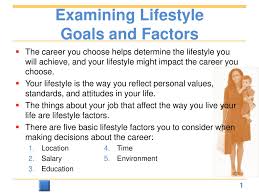I told my wife, i'm sure glad i only have to support us and not a lifestyle too. disclaimer: Examining Lifestyle Goals And Factors Ppt Download