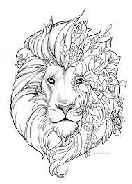 This coloring page features a picture of mandala with lion's head to color. Pin On Mandalas Para Colorear Animales