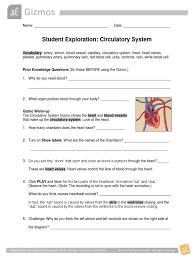 Dehydration, heat stroke, homeostasis, hypothermia, involuntary, thermoregulation, voluntary prior knowledge questions (do these before using the gizmo.) note: Circulatorysystem Gizmo Heart Circulatory System
