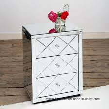 On a practical level, a storage bench in the bedroom can hold anything from extra pillows and blankets to books and trinkets. China High Fashion Bevelled Pattern 3 Drawers Bed Side Table Nightstand China Side Table Mirrored Home Furniture