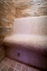 Cedarbrook sauna and steam handles a wide variety of prefab steam rooms and steam showers. Tile Bench Inside A Custom Steam Room With Natural Stone Finishing And Heated Stone Tile Floor Spa Homespa Home Steam Room Sauna Steam Room Wellness Design