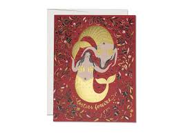 Top of box has opening for inserting cards with gifts and well wishes inside. Besties Forever Mermaid Greeting Card By Red Cap Cards Made Modern Handmade