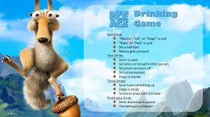 A deck of cards and drinks. Ice Age Drinking Game Drinkinggames