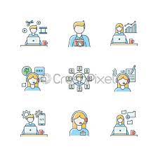 Check spelling or type a new query. Remote Jobs Rgb Farb Icons Setzen Technische Unterstutzung Und Stock Vektorgrafi Crushpixel