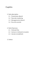 We did not find results for: Model Plan De Afaceri Laborator Cofetarie Despre ViaÈa Din Romania