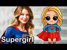 Trace with marker and color. How To Draw Chibi Supergirl Step By Step Melissa Benoist Youtube