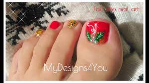 Maybe you would like to learn more about one of these? Christmas Holly Toenail Art Design Holiday Pedicure Youtube
