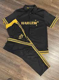 Vintage Starter Harlem black & gold track suit size L | eBay