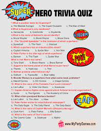Perhaps it was the unique r. Free Printable Superhero Trivia Quiz