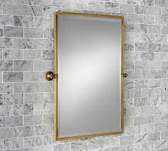 Pair pottery barn kensington mirrors. Kensington Rectangular Pivot Mirror In 2021 Rectangular Bathroom Mirror Rectangular Mirror Mirror