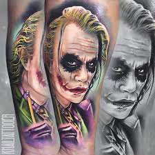 The whole tattoo can be done in black and white with the word joker written on the side of the card. Pin By Kenzie D On Tatuajes Realistas Para Hombres Joker Tattoo Joker Tattoo Design Heath Ledger Tattoo