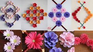 Diy paper flower wall hanging /simple and beautiful wall hanging/wall decoration by kovaicraft #43. 5 Beautiful Paper Flower Wall Decorations Diy Wall Decor Paper Craft Youtube