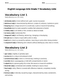 What do the superheroes have grade/level: 7th Grade Vocabulary Worksheets Teaching Resources Tpt