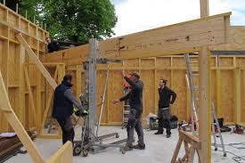 Extension En Bois Levage Linteau Extension Bois Osature Bois Ossature Bois