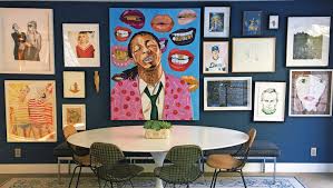 A wall gallery isn't only for the living room or dining room; Showcase Your Favorite Decor With Artistic Gallery Walls