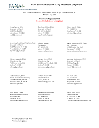 FANA Sixth Annual Sand & Surf Anesthesia Symposium