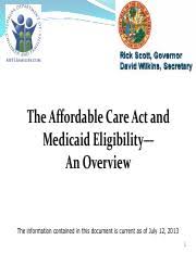 Aca Overview Slides 7 12 13 Pdf The Affordable Care Act