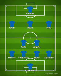 Chelsea takes on manchester city in the premier league clash on saturday night.the blues have a strong chance of winning silverware which no one expected earlier on in the campaign. Chelsea Fc Line Up Today Match