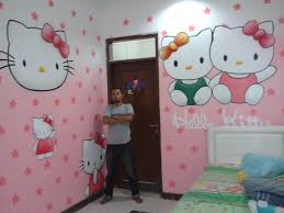 Koleksi gambar hello kitty lucu dan imut. Gambar Lukisan Dinding Hello Kitty Sabalukisan