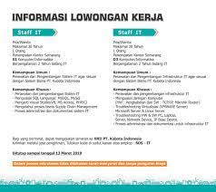 We would like to show you a description here but the site won't allow us. Staff It Pt Kubota Indonesia Semarangkerja Lowongan Kerja Kudus Terbaru 2021