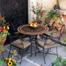 Iron Mosaic Patio Set Tuscan Style Outdoor Decor Tuscan Decorating