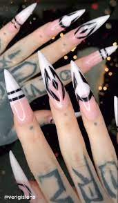 sukuna nails | Anime nails, Goth nails, Long acrylic nails
