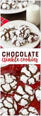Chocolate Crinkle Cookies Christmas Crinkles Recipe Chocolate Crinkle Cookies Cookies Recipes Christmas Classic Christmas Cookie Recipe