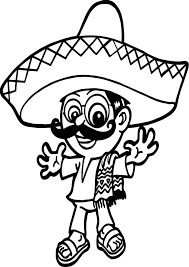 There is a flower called the mexican hat flower. Mexican Man With Sombrero Coloring Page Free Printable Coloring Pages For Kids
