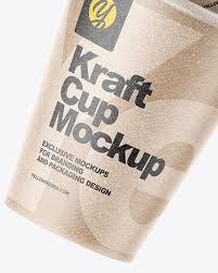 Download Three Kraft Cups Mockup In Cup Bowl Mockups On Yellow Images Object Mockups PSD Mockup Templates