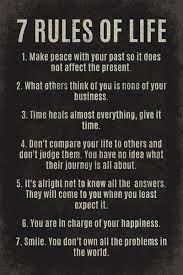 7 Rules Of Life Motivational Poster Print 7 Rules Of Life Wisdom Quotes Life Quotes