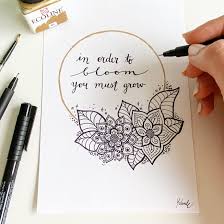 Flower Mandala Quote In 2020 Mandala Art Lesson Mandala Quotes Art Drawings Simple
