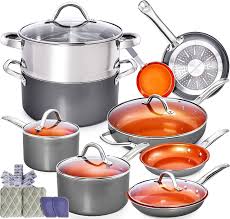 Kitchen kapers stocks dozens of cookware sets from all the leading brands. Home Hero Copper Pots And Pans Set 13pc Copper Cookware Set Copper Pan Set Ceramic Cookware